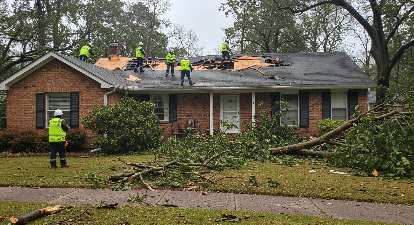 Storm Damage Restoration in Conroe, TX